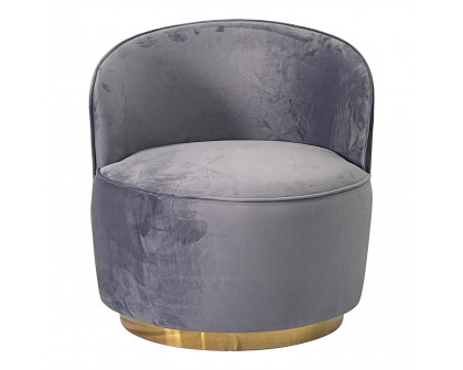 Furnings™ - Smoky Gray and Gold Sofa Chair