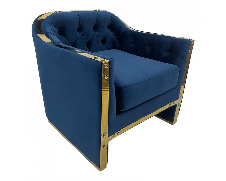 Furnings - Navy and Gold Sofa Chair