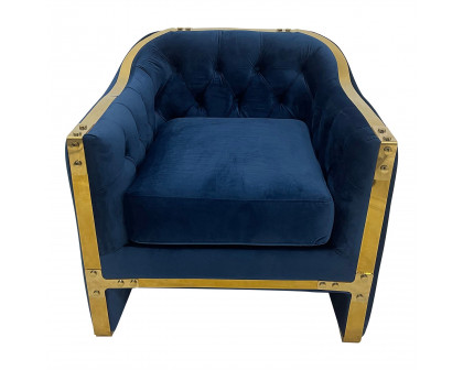 Furnings - Navy and Gold Sofa Chair