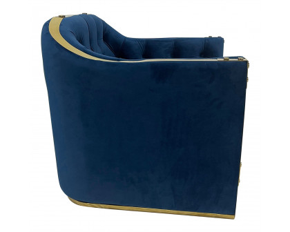 Furnings - Navy and Gold Sofa Chair