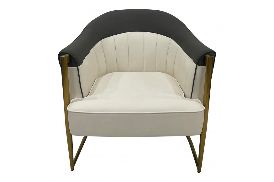 Furnings™ - Gray, Beige and Gold Sofa Chair