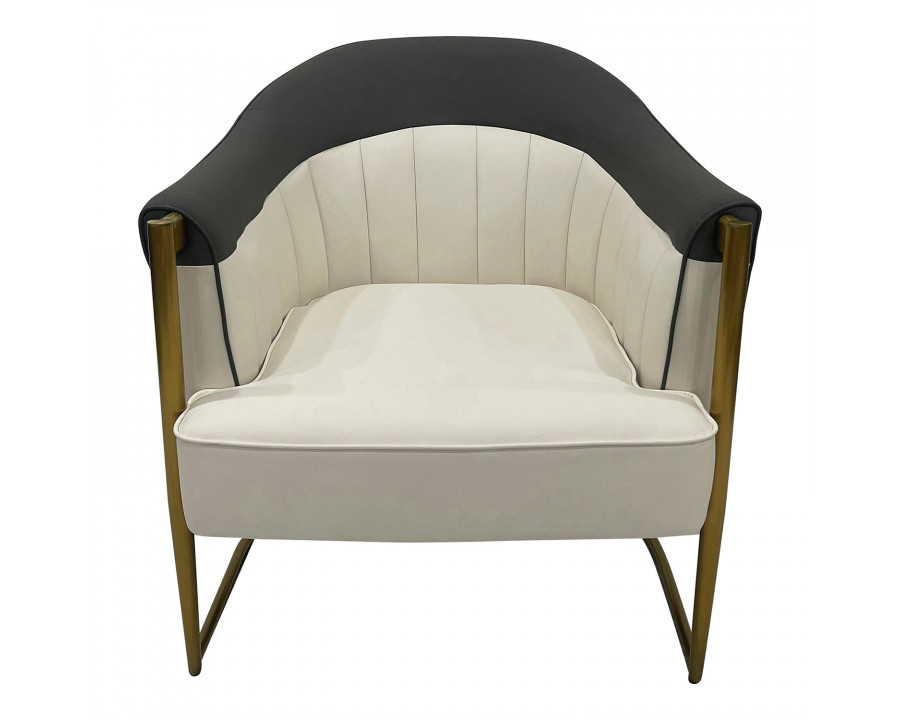 Furnings - Gray, Beige and Gold Sofa Chair