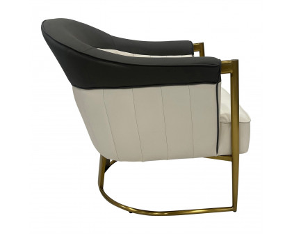 Furnings™ - Gray, Beige and Gold Sofa Chair