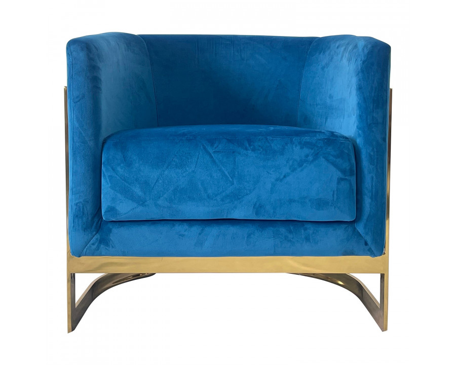 Furnings - Blue and Gold Sofa Chair