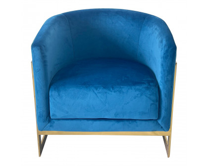 Furnings - Blue and Gold Sofa Chair