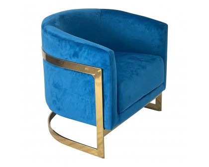 Furnings - Blue and Gold Sofa Chair