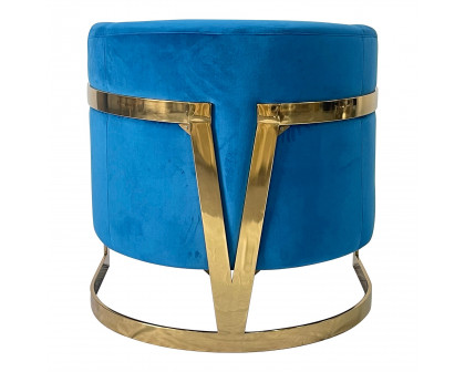 Furnings - Blue and Gold Sofa Chair