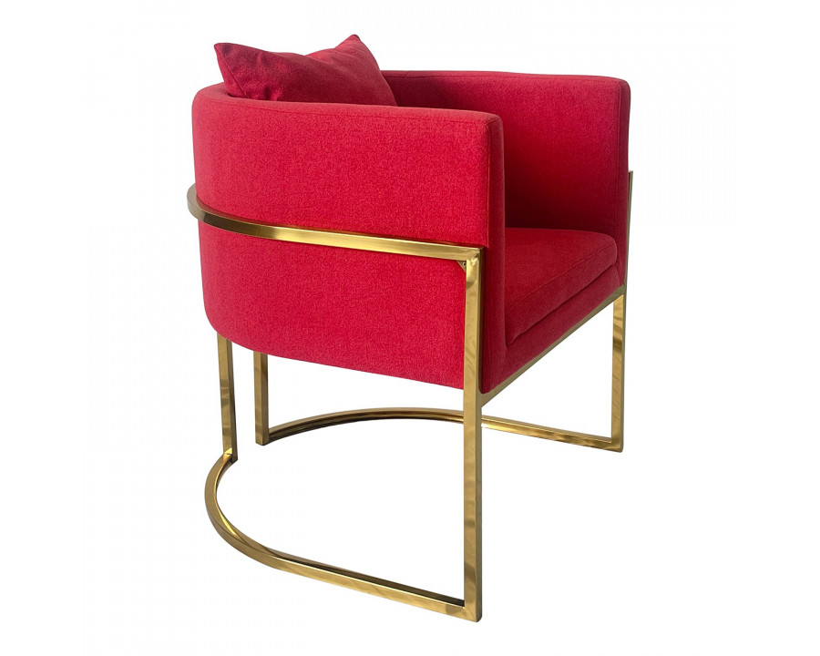 Furnings - Red and Gold Sofa Chair