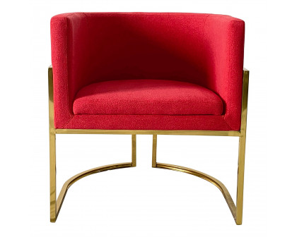 Furnings - Red and Gold Sofa Chair