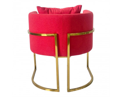 Furnings - Red and Gold Sofa Chair