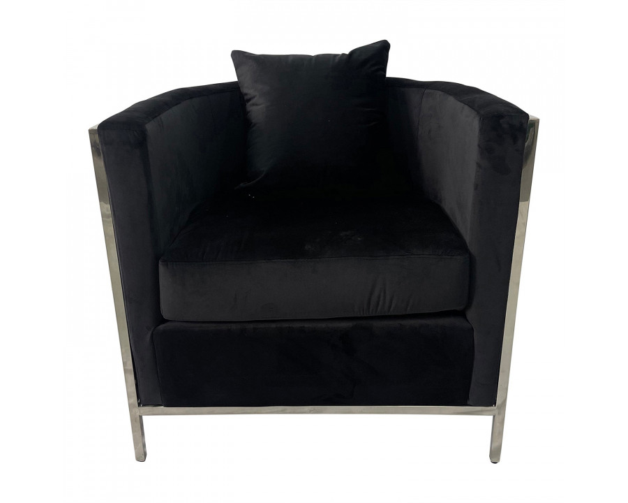 Furnings - Black and Silver Sofa Chair