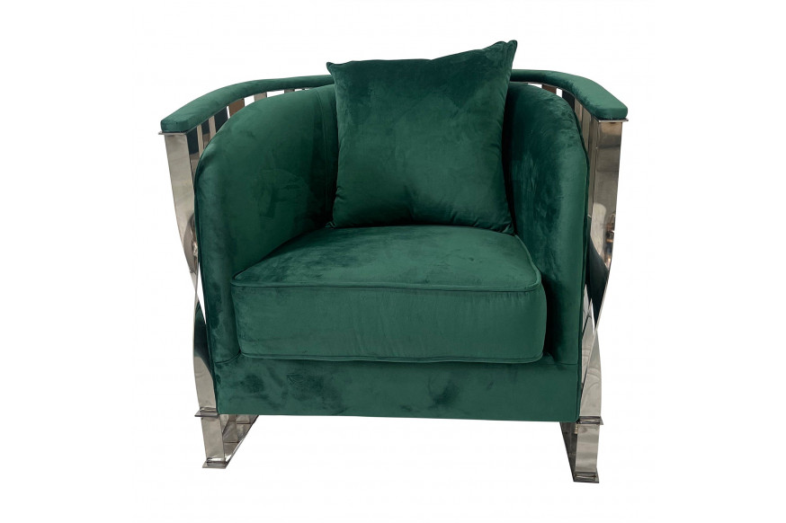 Furnings™ - Green and Silver Sofa Chair