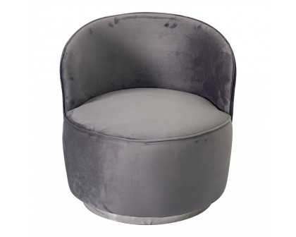 Furnings™ - Smoky Gray and Silver Sofa Chair