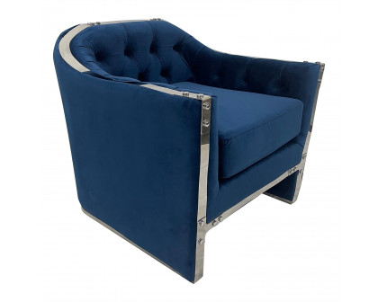 Furnings™ - Navy and Silver Sofa Chair