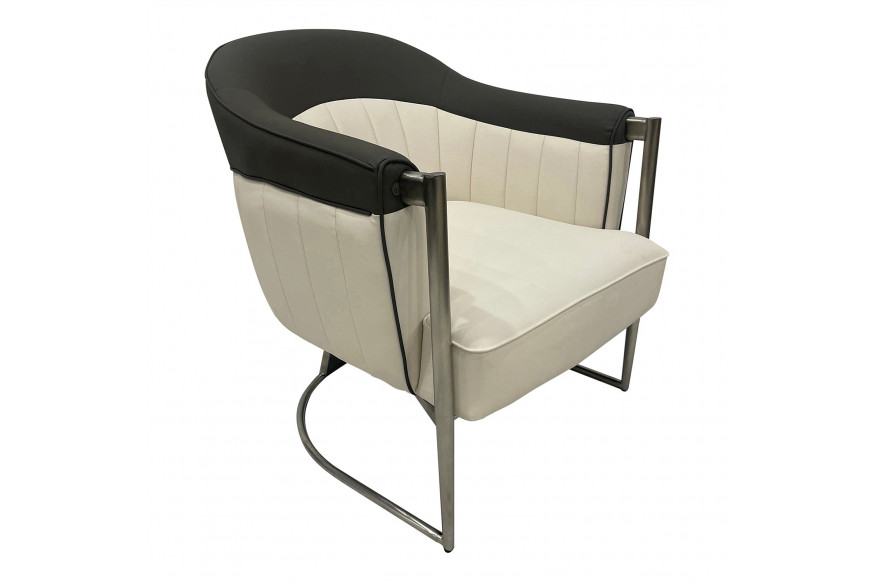 Furnings™ - Gray, Beige and Silver Sofa Chair