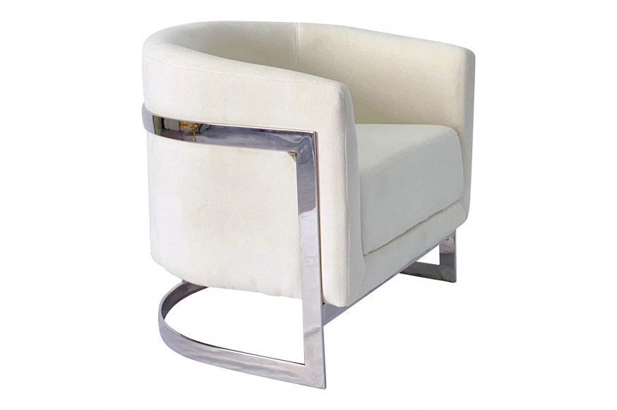 Furnings™ - White and Silver Sofa Chair