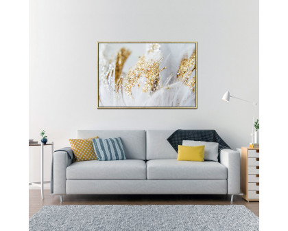 Furnings - "Golden Quills" Acrylic Framed Wall Art