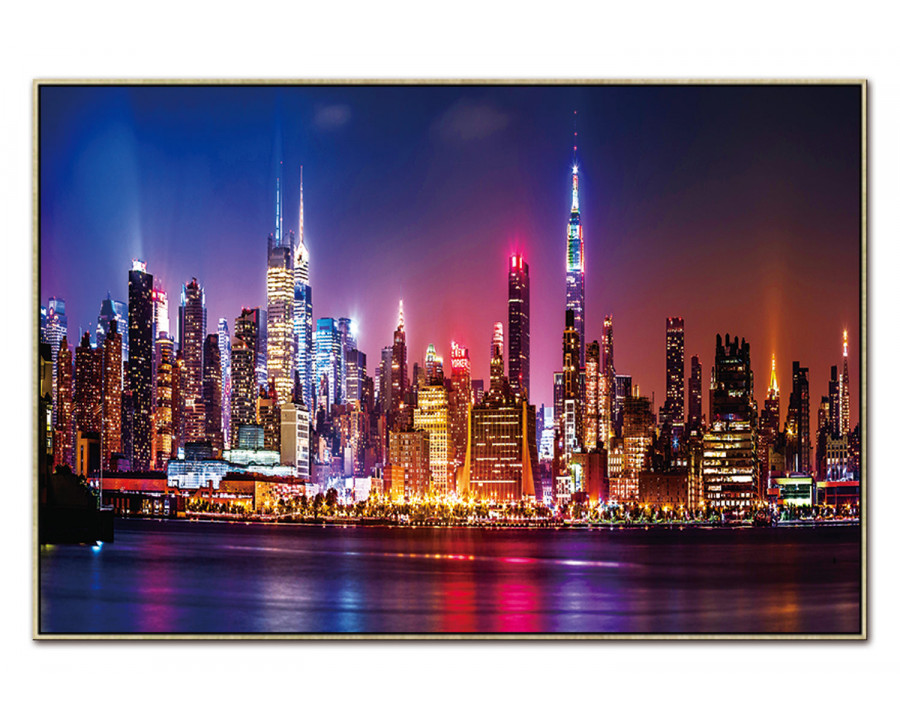 Furnings - Big City Evening Skyline Acrylic Print Unframed Wall Art