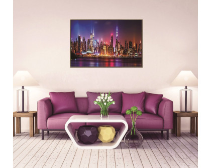 Furnings - Big City Evening Skyline Acrylic Print Unframed Wall Art