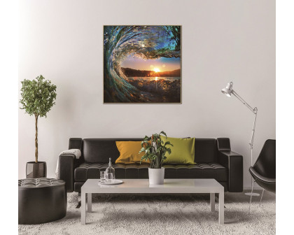 Furnings - Flamboyant Ocean Wave Acrylic Panel Wall Art