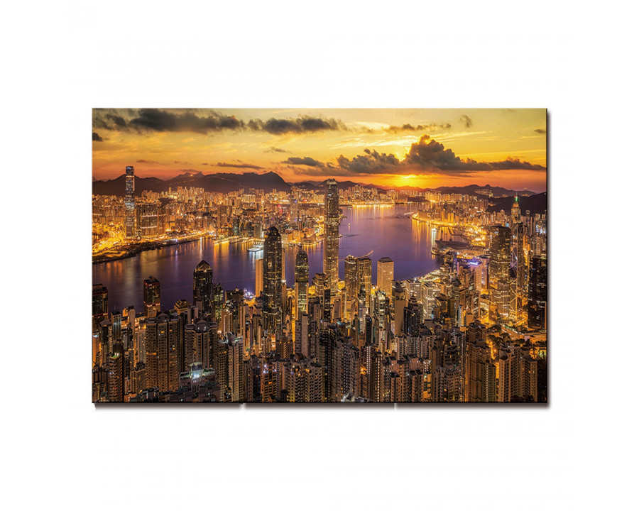 Furnings - Sunset in the City Acrylic Print Framed Wall Art