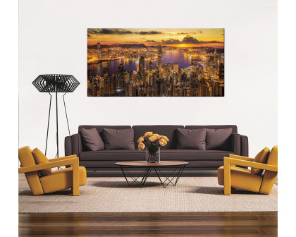 Furnings - Sunset in the City Acrylic Print Framed Wall Art