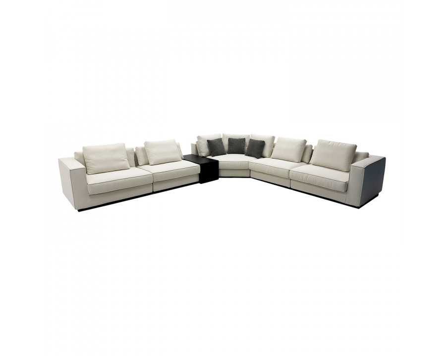 Furnings Modular Beige Sectional Living Room Set - 6 Pcs Full Set