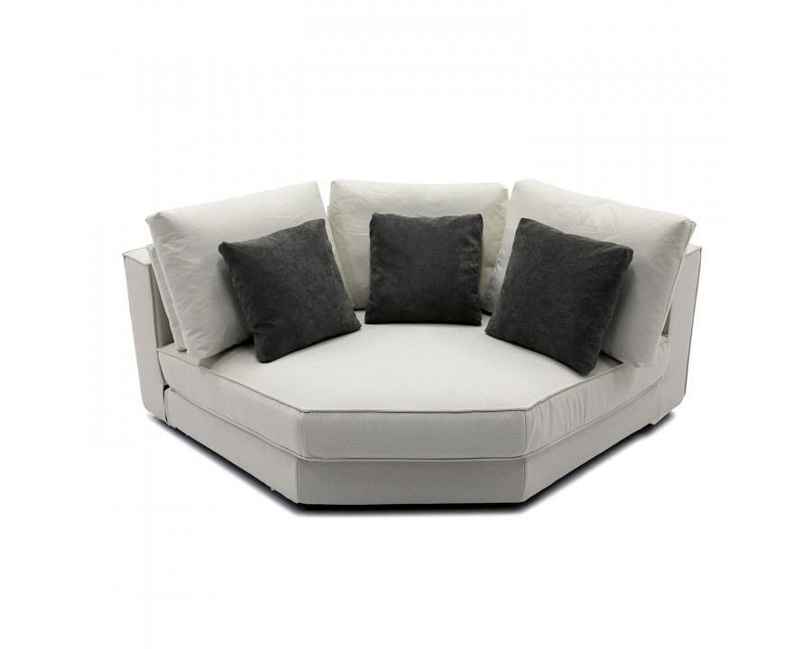 Furnings Modular Beige Sectional Living Room Set - Wedge Corner