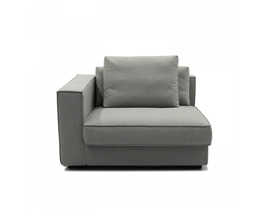 Furnings Modular Gray Sectional Living Room Set - Left Facing Armchair