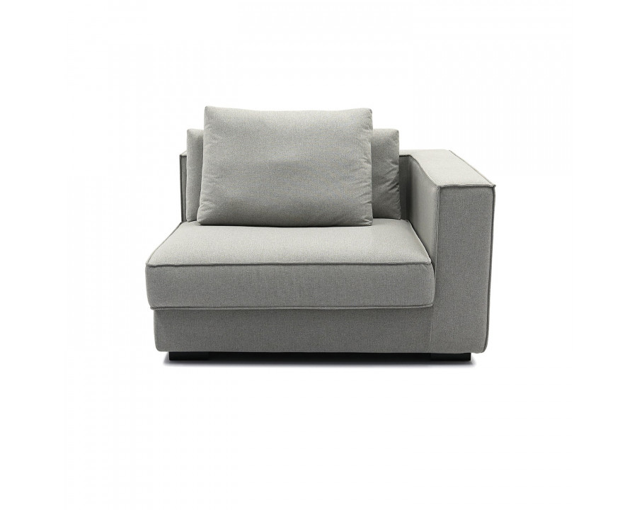 Furnings Modular Gray Sectional Living Room Set - Right Facing Armchair