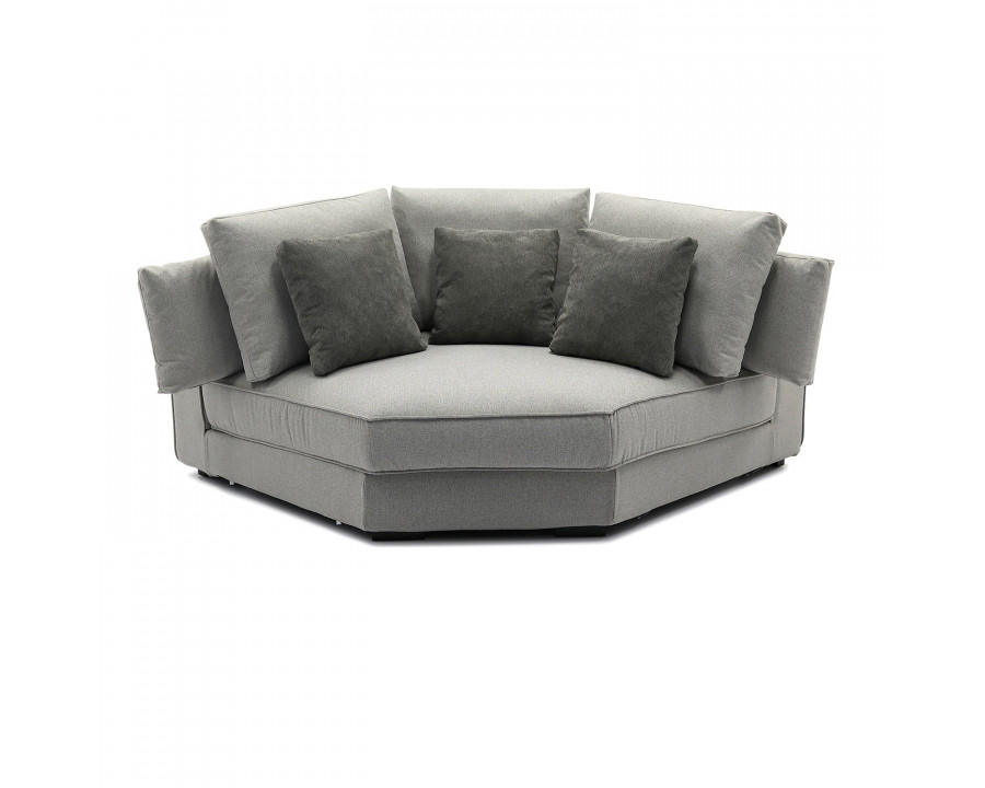 Furnings Modular Gray Sectional Living Room Set - Wedge Corner