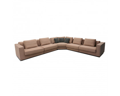 Furnings Modular Pink Sectional Living Room Set - 6 Pcs Full Set