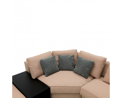 Furnings Modular Pink Sectional Living Room Set - 6 Pcs Full Set