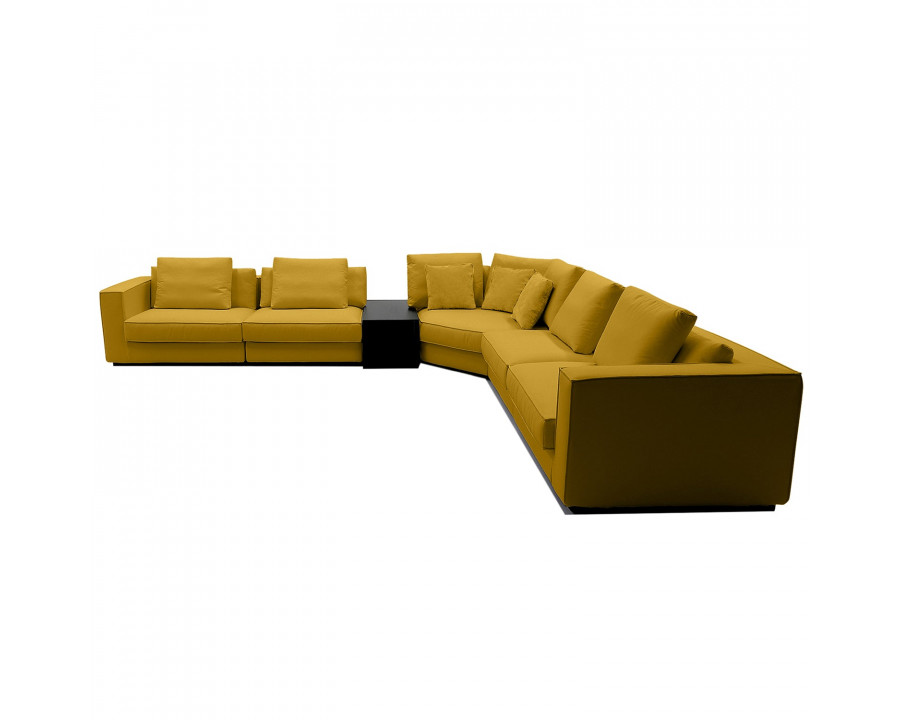 Furnings Modular Yellow Sectional Living Room Set - 6 Pcs Full Set