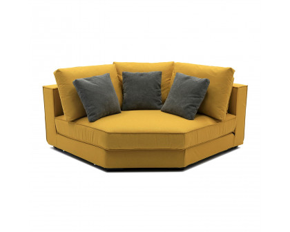 Furnings Modular Yellow Sectional Living Room Set - 6 Pcs Full Set