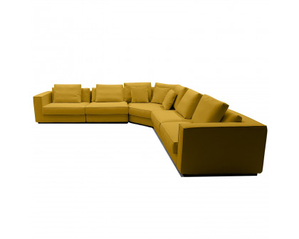 Furnings Modular Yellow Sectional Living Room Set - 6 Pcs Full Set