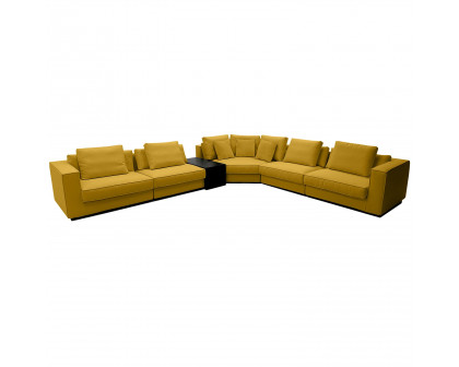 Furnings Modular Yellow Sectional Living Room Set - 6 Pcs Full Set