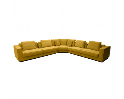 Furnings Modular Yellow Sectional Living Room Set - 6 Pcs Full Set