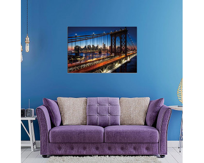 Furnings - Twilight in Manhattan Acrylic Print Gold Framed Wall Art