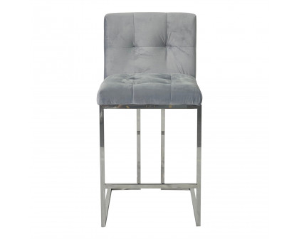 Furnings - Silver and Gray Bar Stool 18"W X 20"D X 37"H