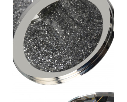 Furnings Silver Crushed Diamond Glass Canister in Gift Box - 8"H x 4"D