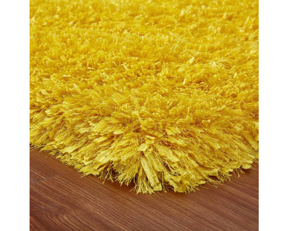 Furnings - "Coral" Shag Area Rug High Pile in Yellow