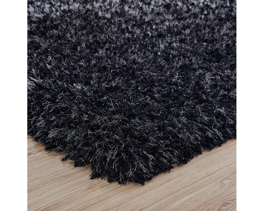 Furnings "Coral" Graphite Shag Area Rug High Rile - 7'L x 5'W x 1"H