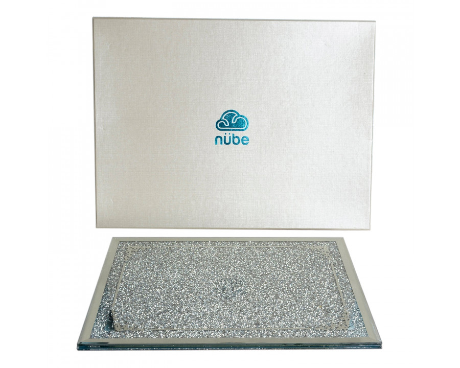 Furnings - Silver Crushed Diamond Glass Chopping Board in Gift Box