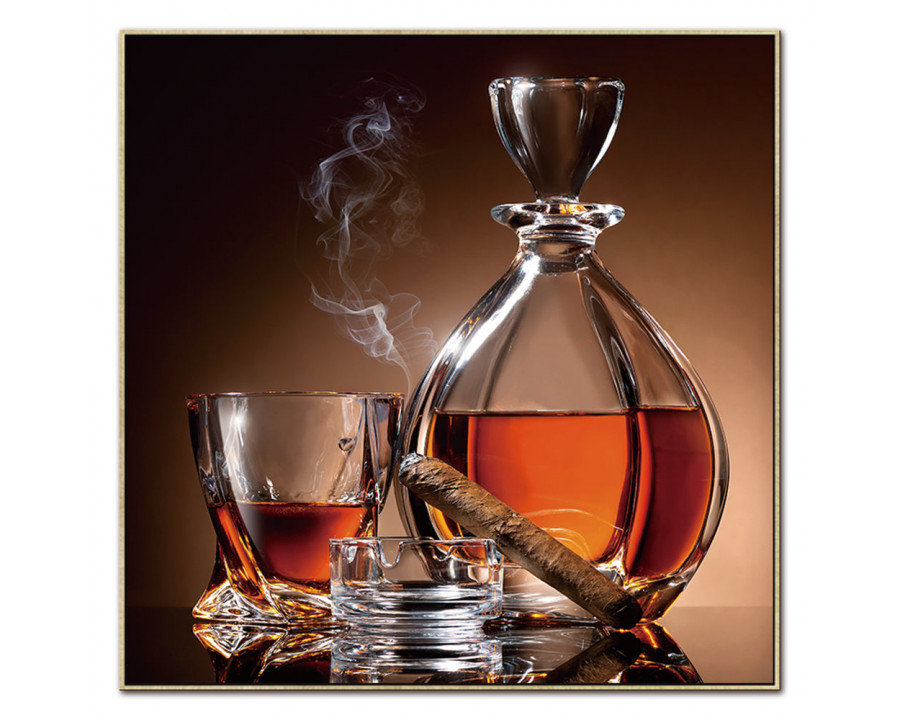 Furnings - Cigar and Tasting Glass Acrylic Panel Wall Art