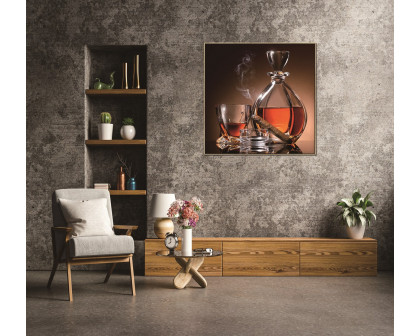 Furnings - Cigar and Tasting Glass Acrylic Panel Wall Art