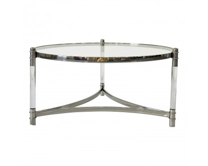 Furnings - Silver Coffee Table 37.5"D X 18"H