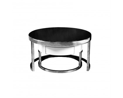 Furnings - Silver Nesting Coffee Table 31.5"D X 18"H