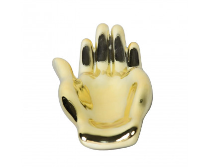 Furnings Ceramic Hand Sculpture in Gold - Functional and Decorative Piece for Your Home