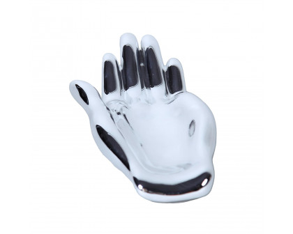 Furnings - Ceramic Hand Sculpture in Silver in Functional and Decorative Piece for Your Home